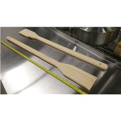 WOODEN MIXING PADDLES - LOT OF 2