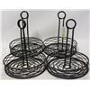 Image 1 : LOT OF 4 NEW ROUND BIRD NEST CONDIMENT RACK