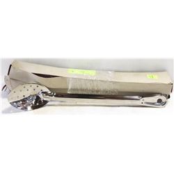 NEW 15" STAINLESS PERFORATED SPOONS - LOT OF 12