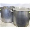 Image 1 : GROUP OF TWO 32QT THERMALLOY STOCK POTS W/ 1 LID