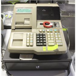 SHARP CASH REGISTER AND CASH DRAWER W/ KEYS