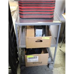 STAINLESS STEEL 3 LEVEL UTILITY CART