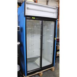 HABCO COMMERICAL UPRIGHT DUAL SLIDING DOOR COOLER
