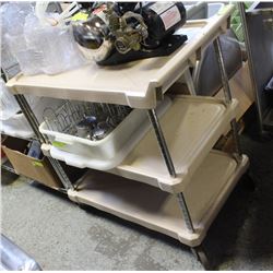 RUBBERMAID 3 TIER BUS CART