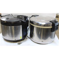 GROUP OF 2 LARGE RICE COOKERS