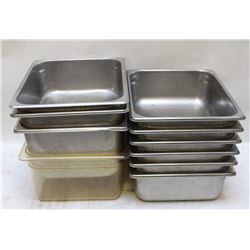 BOX OF 9 S/S INSERT AND 1 POLYCARBONATE INSERT