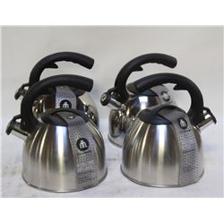 LOT OF FOUR 1.7L TEA KETTLES.