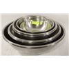 Image 1 : 13 ASSORTED STAINLESS STEEL MIXING BOWLS