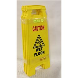 LOT OF 3 WET FLOOR BARRIER SANDWICH BOARDS