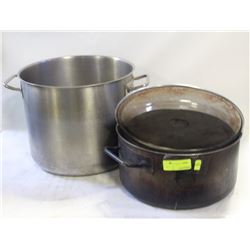 2 STOCKPOTS-NO LIDS