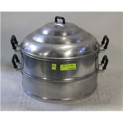 TWO 16" STEAMERS W/ LID ( NO BOILER POT)