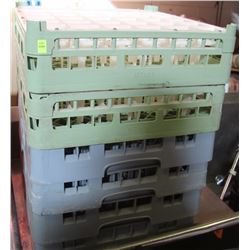 LOT OF 6 ASSORTED COMMERCIAL DISHWASHING TRAYS