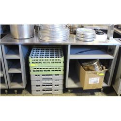 DUKE COMMERCIAL S/S COUNTER TOP W/ SERVERS CABINET