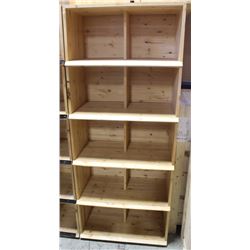 COMMERCIAL GRADE WOOD STORE DISPLAY SHELVING