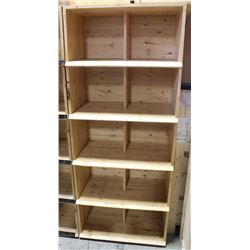 COMMERCIAL GRADE WOOD STORE DISPLAY SHELVING