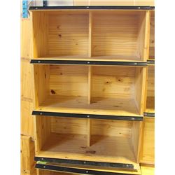 COMMERCIAL GRADE WOOD STORE DISPLAY SHELVING