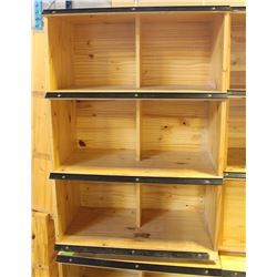 COMMERCIAL GRADE WOOD STORE DISPLAY SHELVING