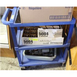 BLUE 3 TIER BUS CART,