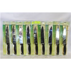 LOT OF 9 NEW KITCHEN KNIVES