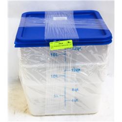 12QT INGREDIENT BINS & LIDS - LOT OF 2