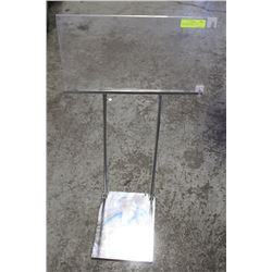 CHROME SIGNAGE STANDS, ADJUSTABLE HEIGHT