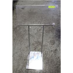 CHROME SIGNAGE STANDS, ADJUSTABLE HEIGHT
