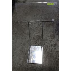 CHROME SIGNAGE STANDS, ADJUSTABLE HEIGHT