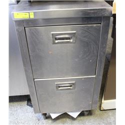 STAINLESS STEEL 2-DRAWER CABINET