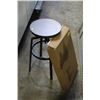 Image 1 : 2 NEW ROUND WOODEN STOOLS