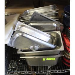 LOT OF ASSORTED S/S INSERTS & LIDS