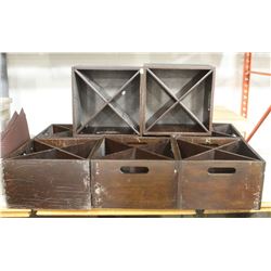 LOT OF 8 MODULAR WOODEN WINE RACKS