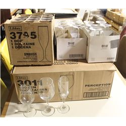 LOT OF NEW ASSORTED WINE GLASSES