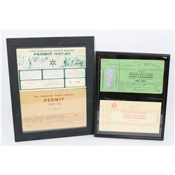 CANADIAN WHEAT PERMITS 1949  1967 AND