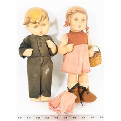 VINTAGE M.J. HUMMEL DOLLS APPROX 9"