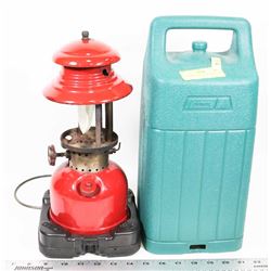 COLMAN T-66 LANTERN WITH CASE. MISSING GLASS LENSE