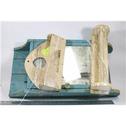 MEDICINE CABINET, TOWEL RACK, CONTAINER FOR COMBS