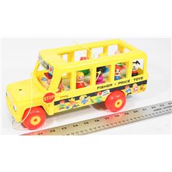 1965 FISHER PRICE TOY BUS W/ REMOVABLE PASSENGERS