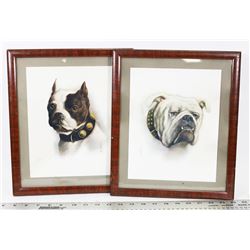 LOT OF 2 VINTAGE DOG PRINTS