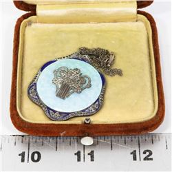 ANTIQUE BIRKS ENAMELLED NECKLACE