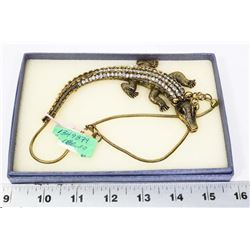 ANTIQUE CREATURE COUTURE CROCODILE NECKLACE