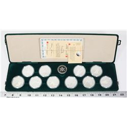 1988 CALGARY OLYMPIC LOT OF 10- $20 SILVER COINS