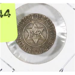 NAZI JEWISH GHETTO 1942 COIN.
