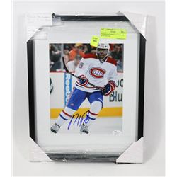 FRAMED PK SUBBAN AUTOGRAPH WITH JSA COA.