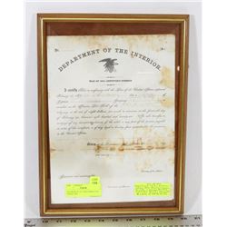 OLD WAR OF 1812 DOCUMENT FOR SURVIVORS