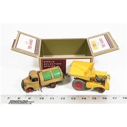 CIGAR BOX WITH 2 DINKY TOYS