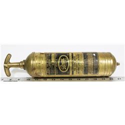ANTIQUE BRASS VEHICLE FIRE EXTINGUISHER