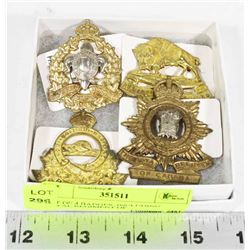 LOT OF 4 BADGES, INCLUDING ROYAL REGIMENT OF