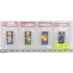 LOT OF 4 VINTAGE WALT DISNEY  CIGARETTE CARDS