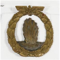 WWII GERMAN KRIEGS MARINE MINE SWEEPER WAR BADGE.