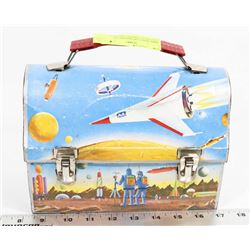 1960S SPACE THEMED METAL LUNCHBOX THERMOS BRAND